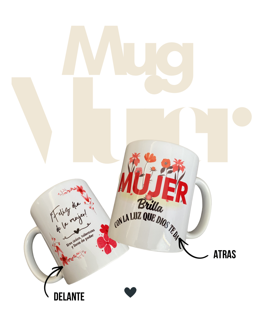 Mug mujer brilla